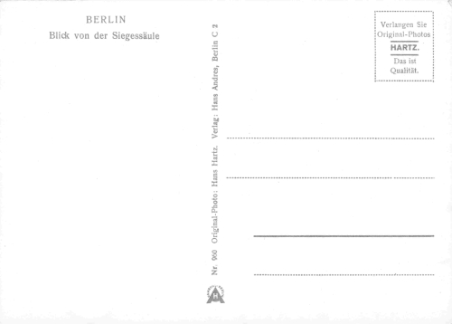 Tiergarten Berlin von der Siegessäule alte Ansichtskarte * um 1940