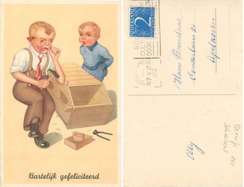 Carpenter carpenter humor card pain 7.5.1952