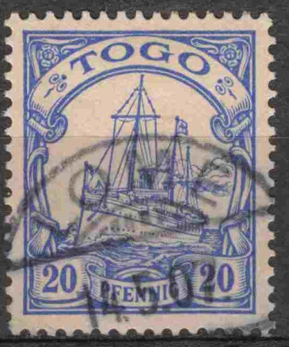 Togo German Post Michel No. 10 o used, Imperial Yacht issue