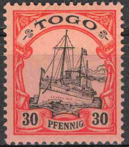 Togo Deutsche Post Michel 12 * ungebraucht Kaiseryacht