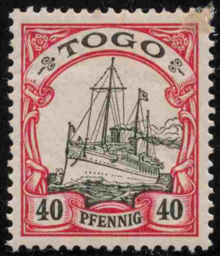 Togo German Post Michel 13 * unused Imperial Yacht