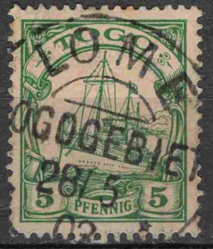 Togo Deutsche Post Michel 8 o gestempelt Kaiseryacht  