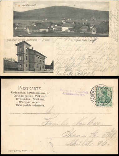 Traisa Odenwald Station o 29.06.1903