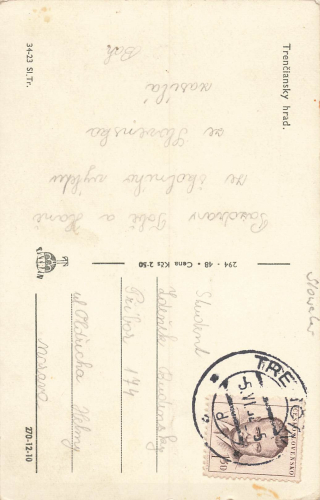 Trenciansky hrad Solwakei Burg in Trenčín o 1958