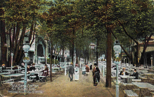 Treptow Berlin Gasthaus Paradies Garten o 1911