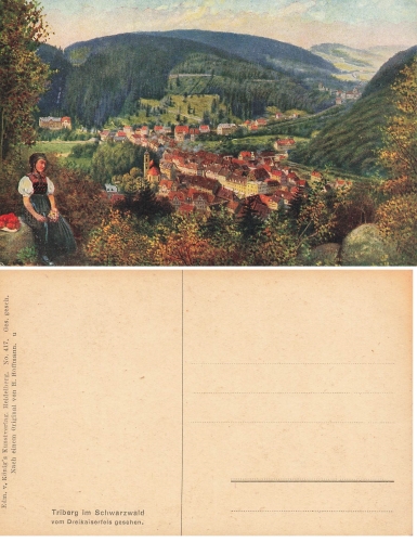 Triberg Künsterkarte H. Hoffmann 417  *ca. 1920