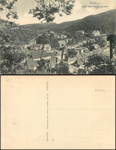 Triberg Blick vom Felsenpavillon *ca. 1930