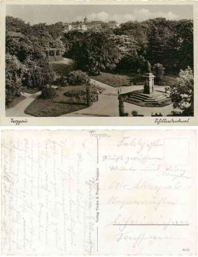Troppau, Schiller Monument, o approx. 1940