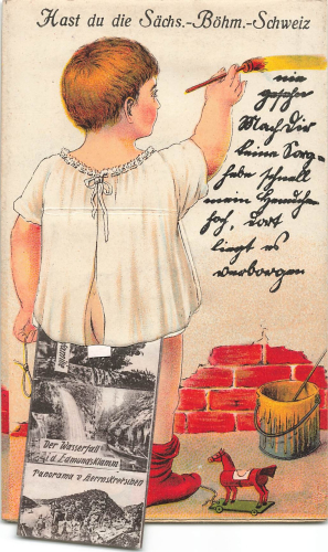 Herrnskretschen Prebischtor Leporellkarte Böhmen Hřensko o 1926