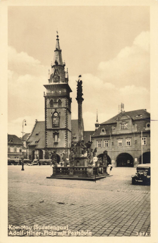 Komotau Adolf Hitler Platz Böhmen Chomutov * um 1940