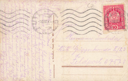 Plzen Böhmen Dzua c. k. ceska realka Pilsen o 1917