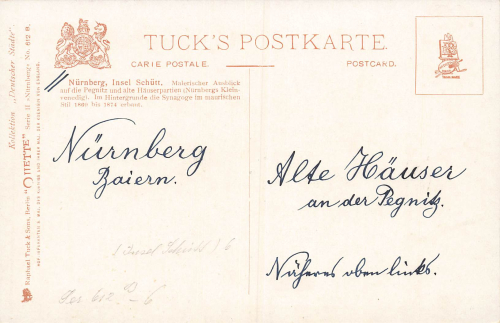 Nürnberg an der Pegnitz Künstlerkarte Charles E. Flower Tucks Oilette * um 1910