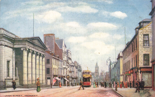 Aberdeen Union Street Künstlerkarte  Tucks Oilette * um 1910
