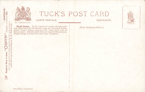 Darmoor Fingle Bridge Künstlerkarte  Tucks Oilette * um 1910