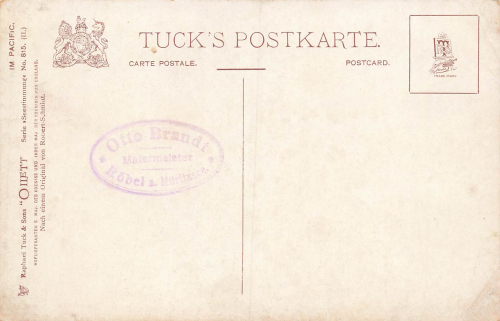 Seestimmung Künstlerkarte Robert Schmidt Tucks Oilette * um 1910