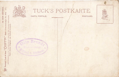 Seestimmung Künstlerkarte Robert Schmidt Tucks Oilette * um 1910