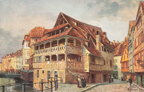 Straßburg im Elsaß Pflanzbad  Künstlerkarte Tucks Oilette * um 1910