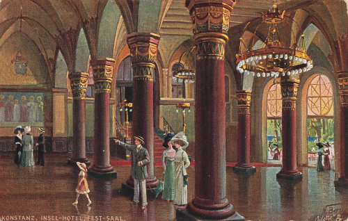 Konstanz Insel Hotel Festsaal Künstlerkarte Tucks Oilette o 1914