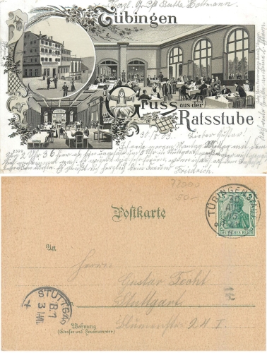 Tübingen Ratsstube Litho o 30.8.1903