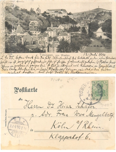 Tübingen von Westen o 13.07.1904