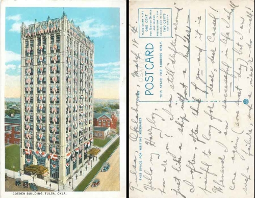 Tulsa, Oklahoma Cosden Building,gebr. ca. 1910
