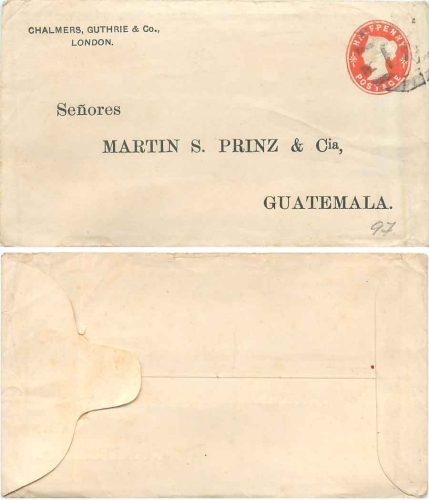 UK postal stationery cover Halfpenny, d.