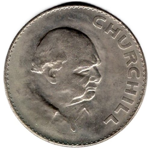 Großbritannien Crown 1965 auf den Tod Winston Churchill Queen Elizabeth