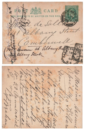 UK Post Card Half Penny Eduard stationary o 1903