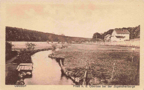 Uetzdorf Wandlitz Fliess nach dem Obersee  bei der Jugendherberge gebraucht um 1920