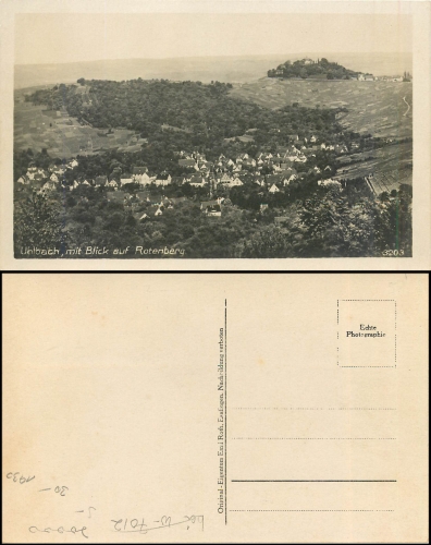 Stuttgart Uhlbach Blick auf Rotenberg *ca.1930