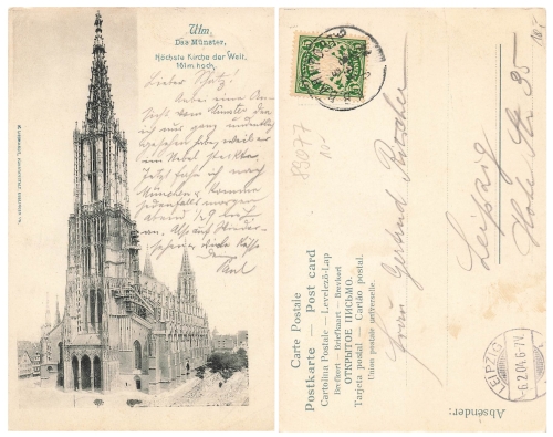 Ulm Donau Munster o 5.2.1904