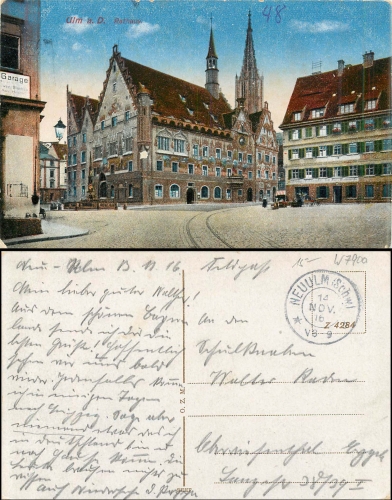 Ulm Danube Town Hall o November 14, 1916
