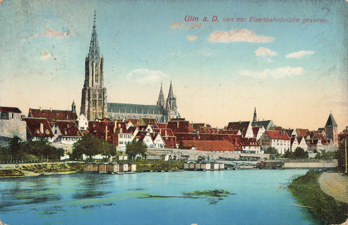 Ulm von der Eisenbahnbrücke o 28.11.1911