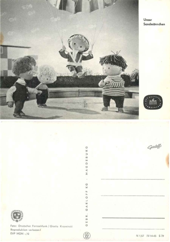 Unser Sandmännchen als Fallschirmspringer S79 DDR Kinderfernsehen *1967 