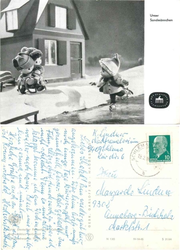Unser Sandmännchen als Schlittschuhläufer S31/64 DDR Kinderfernsehen o 15.2.1967
