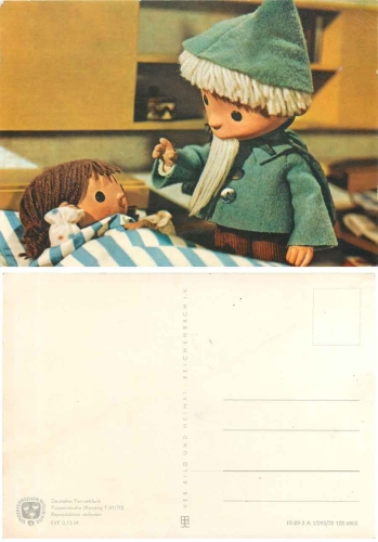 Unser Sandmännchen auf Boot 5395 DDR Kinderfernsehen *1966Unser Sandmännchen am Kinderbett 6805 DDR Kinderfernsehen *1972