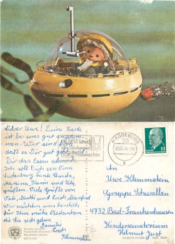 Unser Sandmännchen im U - Boot 6808 DDR Kinderfernsehen o 22.7.1974