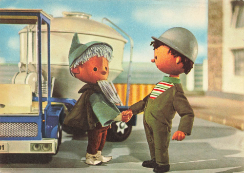 Our sandman with construction workers 6246 GDR children's television * 1970