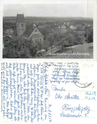 88481 Unterbalzheim Kreis Biberach o 8.7.1954