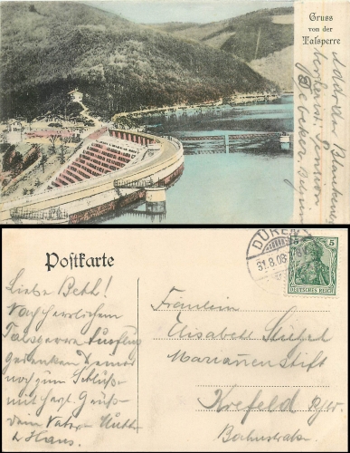 Schleiden Eifel Urftalsperre o 31.8.1908