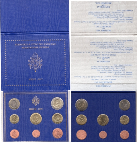VATICAN original KMS 2007 uncirculated Benedict XVI