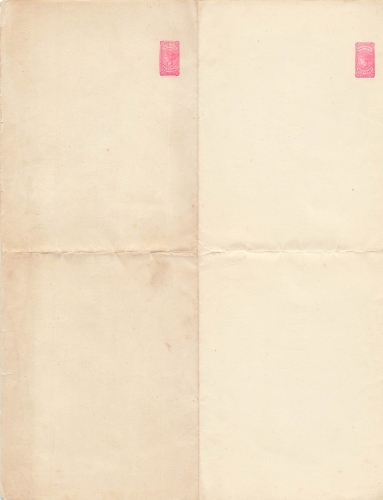 Victoria Australia Half Penny on reply postal stationery letter *