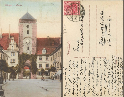Villingen Baden Obertor o 20.8.1919