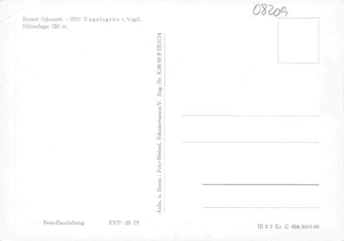 08209 Vogelsgrün Vogtland Mehrbildkarte * 1968