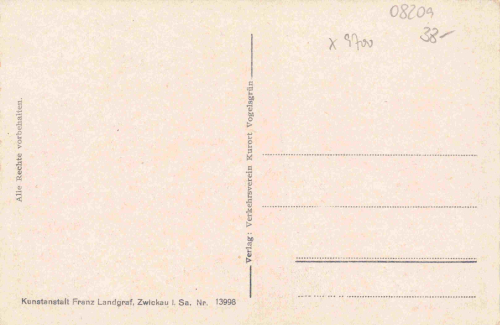 08209 Vogelsgrün Vogtland Totalansicht * um 1950