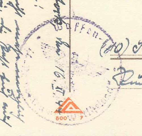 Waffen SS Feldpost 2. WK o Rohnstock (Schlesien) 1.11.1944 auf Hunde Karte