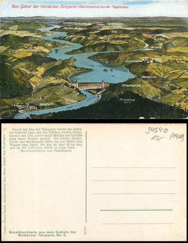 Waldecker Edersee dam * 1920