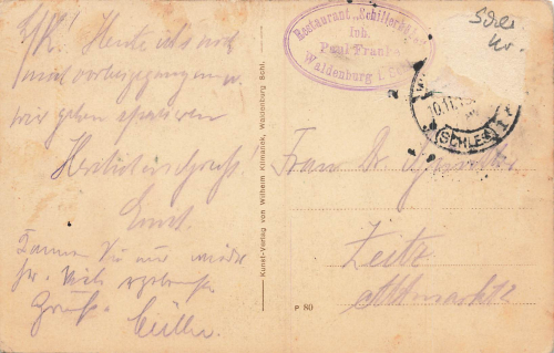 Waldenburg Schlesien Wałbrzych Schiller Baude o 1915