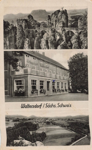 01814 Waltersdorf Sächsische Schweiz Gasthof Erbgericht o 1954
