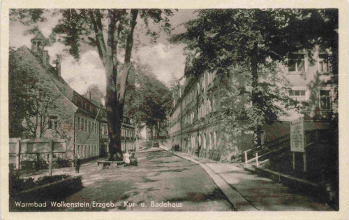 Warmbad Wolkenstein Erzgebirge Kur und Badehaus o 1956